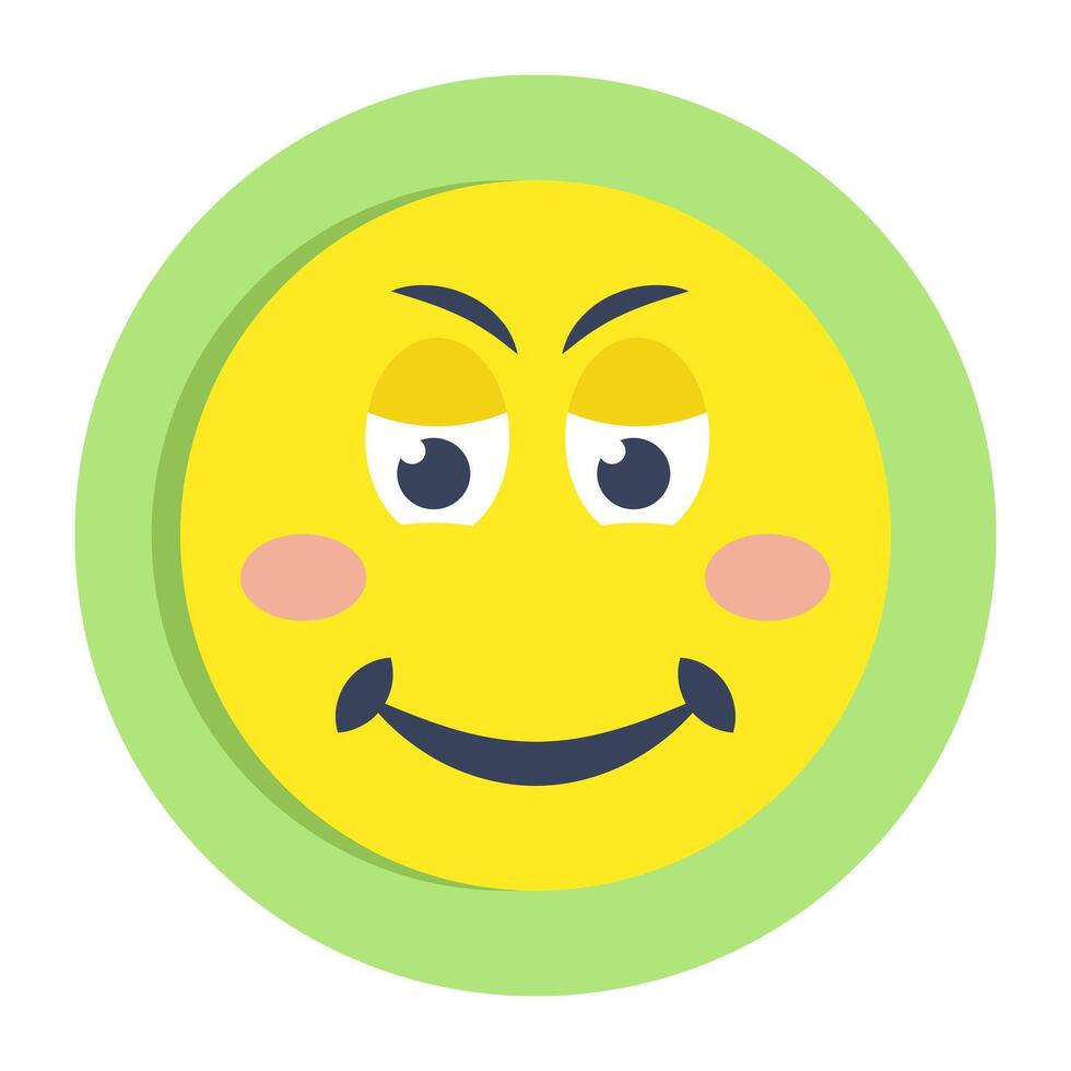 Modern design icon of blushed face vector