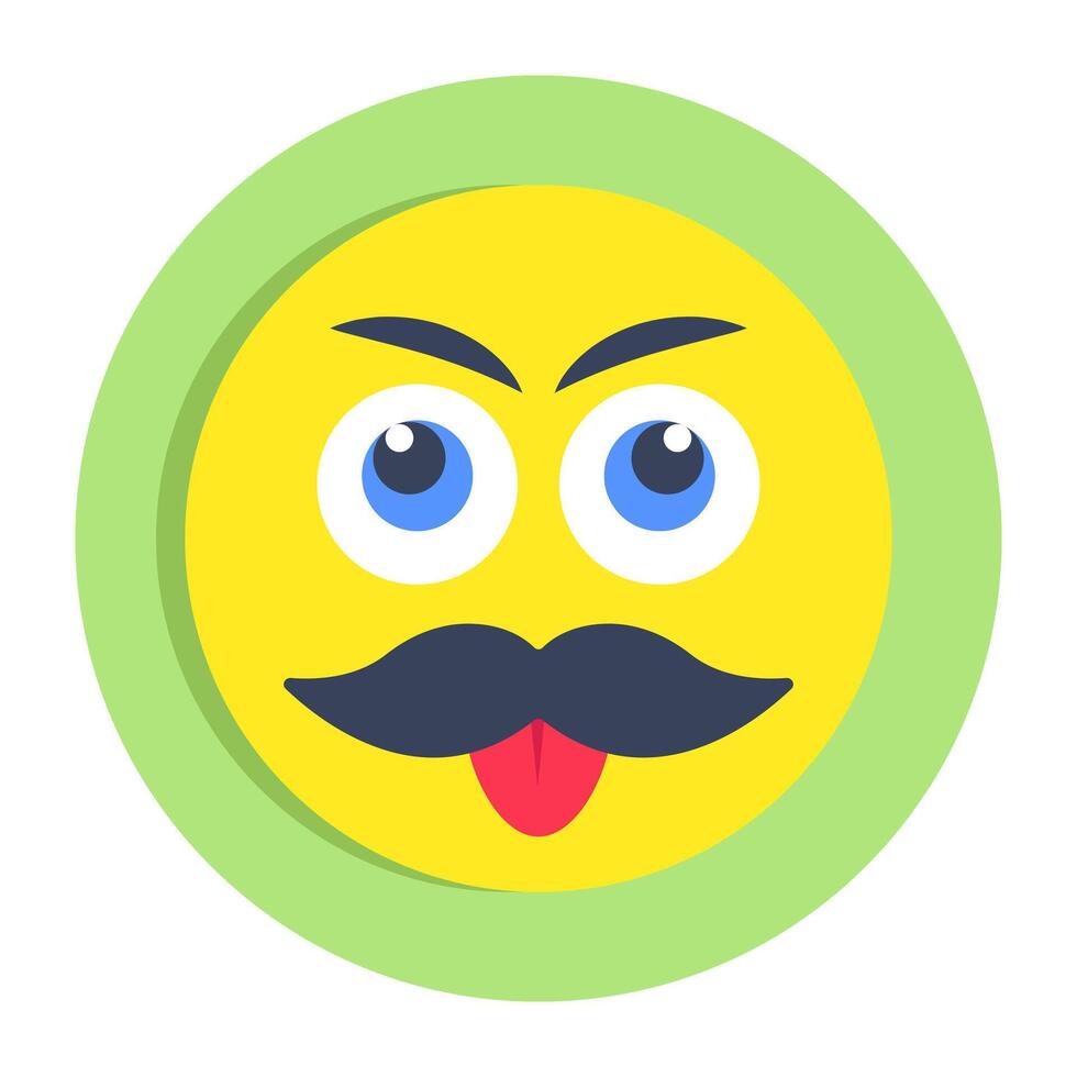 Trendy design icon of mustache face vector