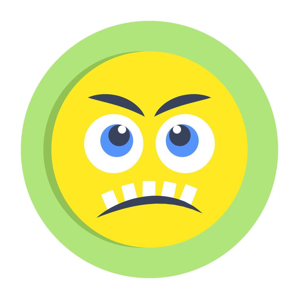 design of serious emoji vector