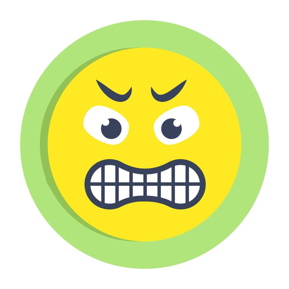 Perfect design icon of grimacing face vector