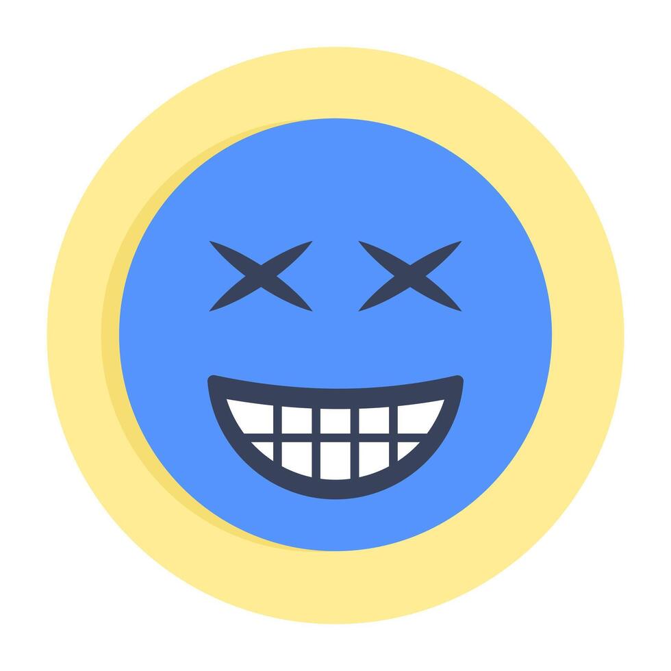 A premium download icon of dead face vector