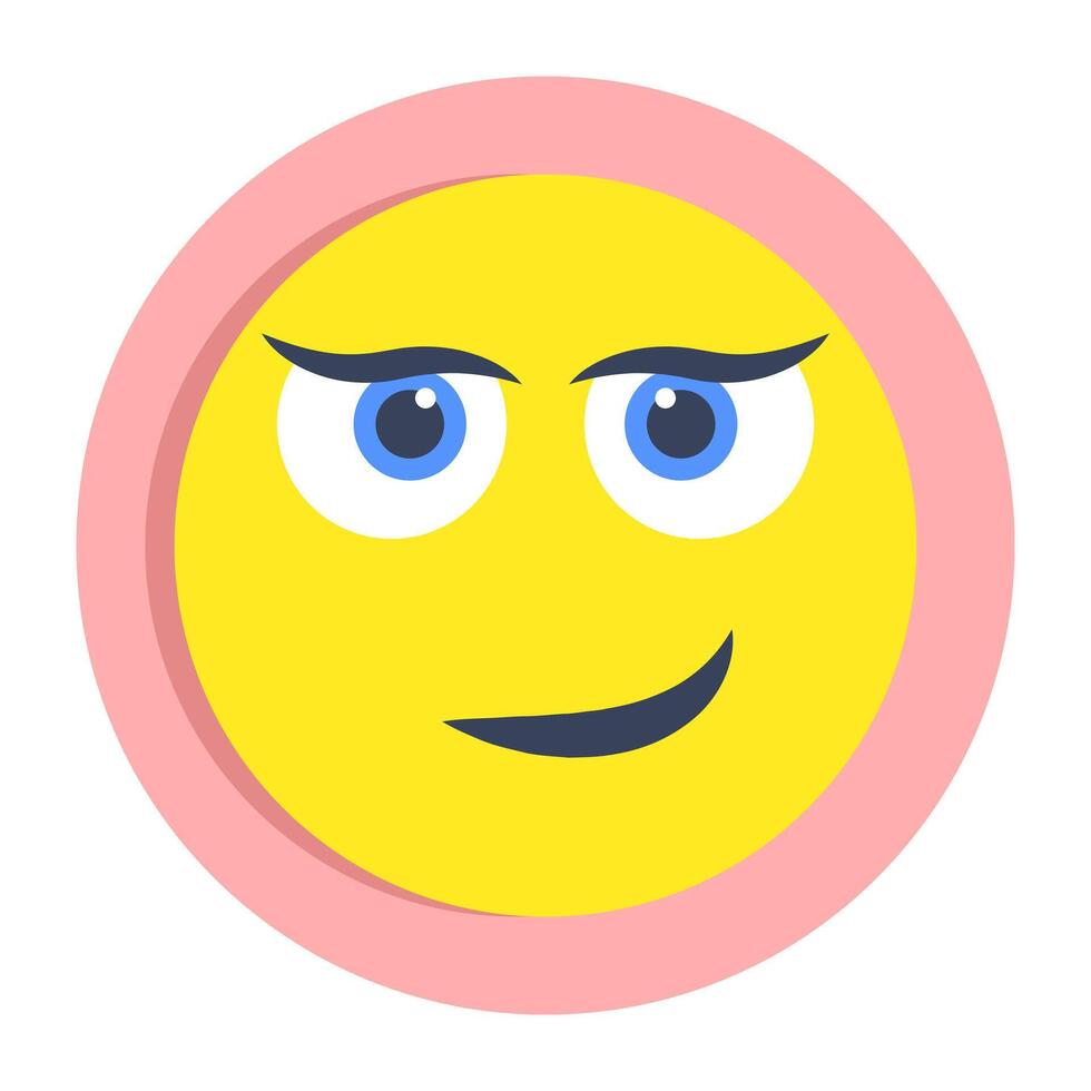 Editable design icon of attitude face vector