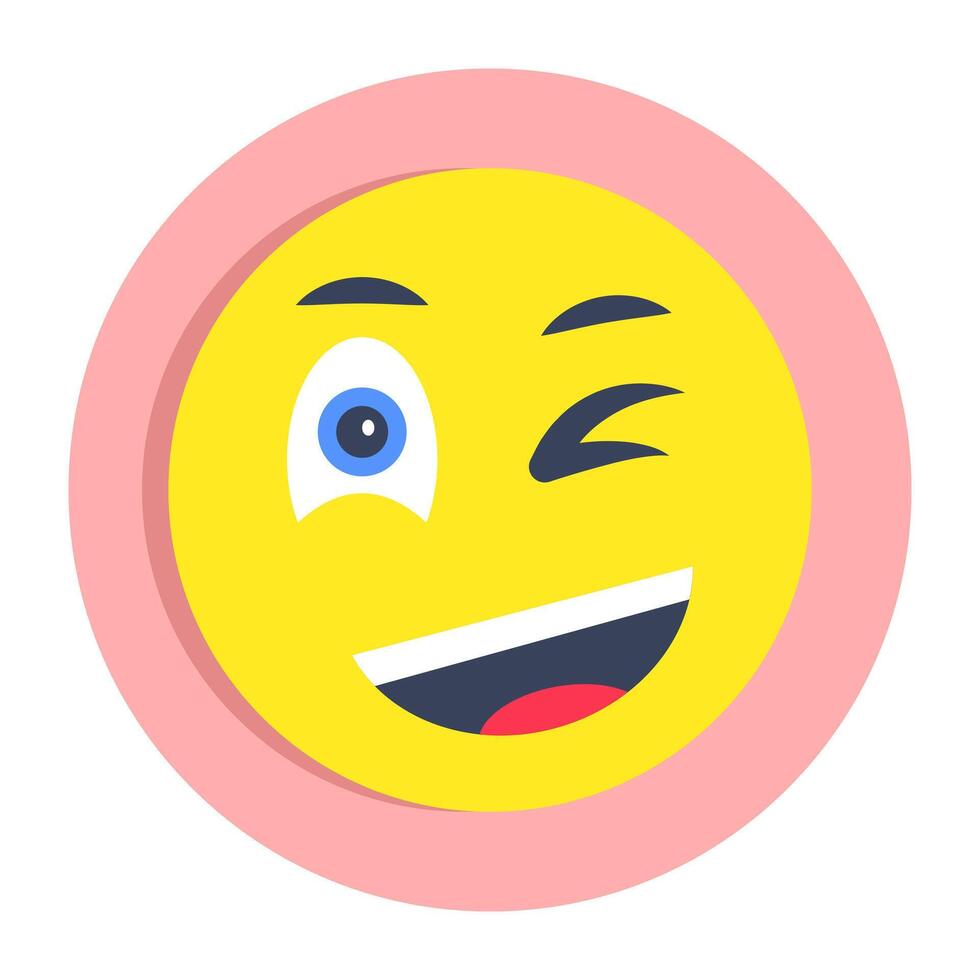 design of winking emoji vector