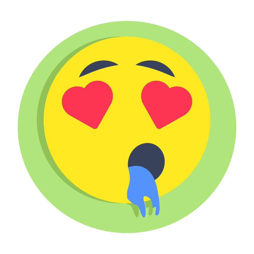A unique design of drooling face vector