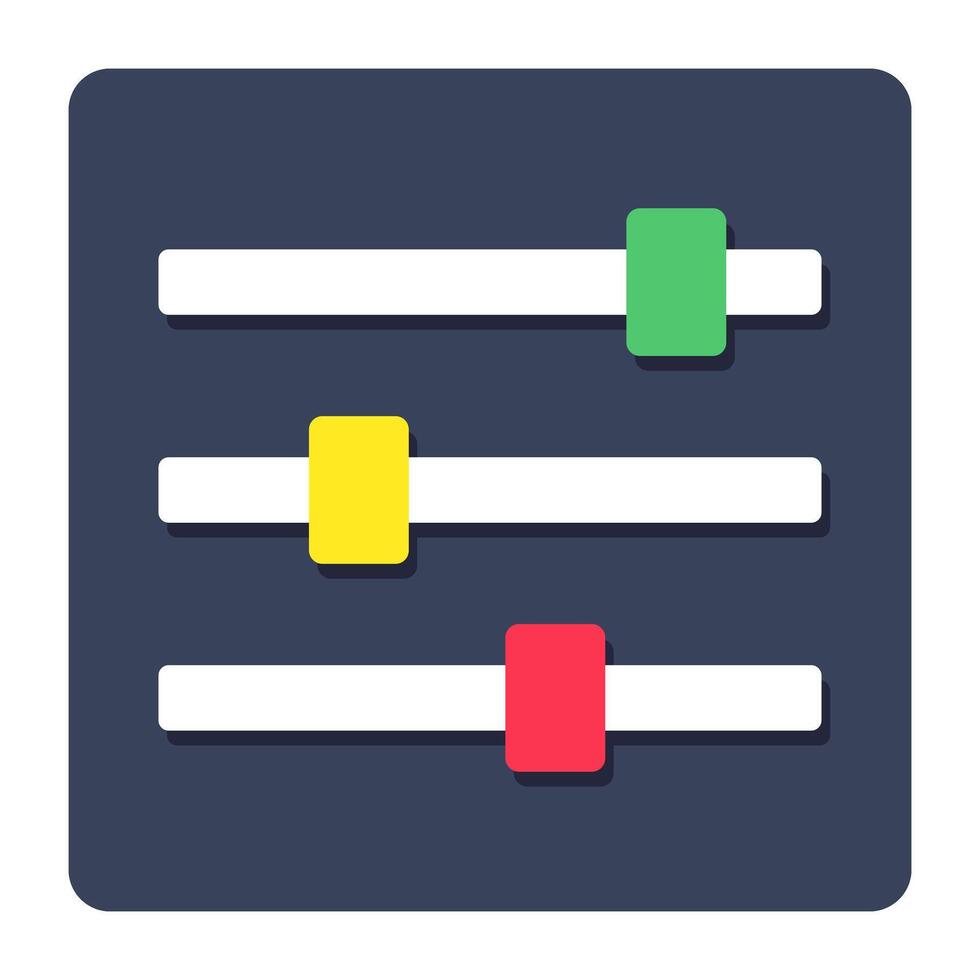 An editable design icon of volume equalizer vector