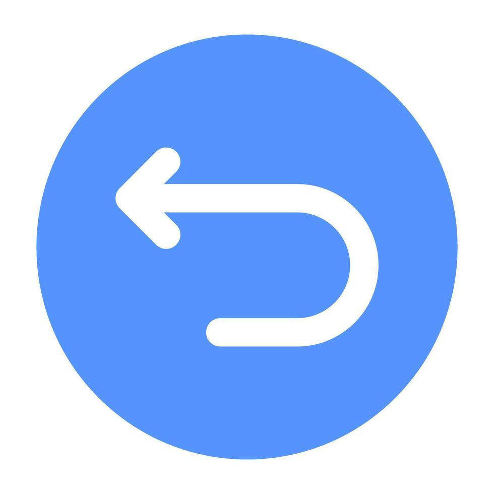 Modern style icon of turn left arrow vector
