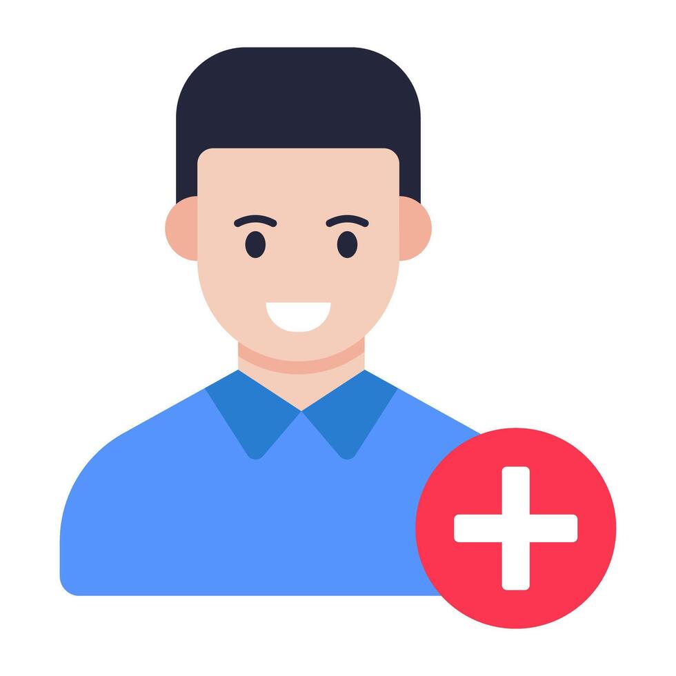 Modern design icon of add profile vector