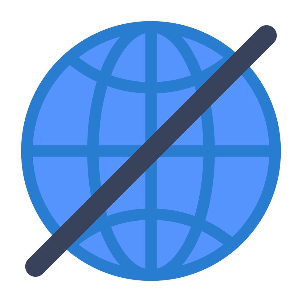 Perfect design icon of no globe vector