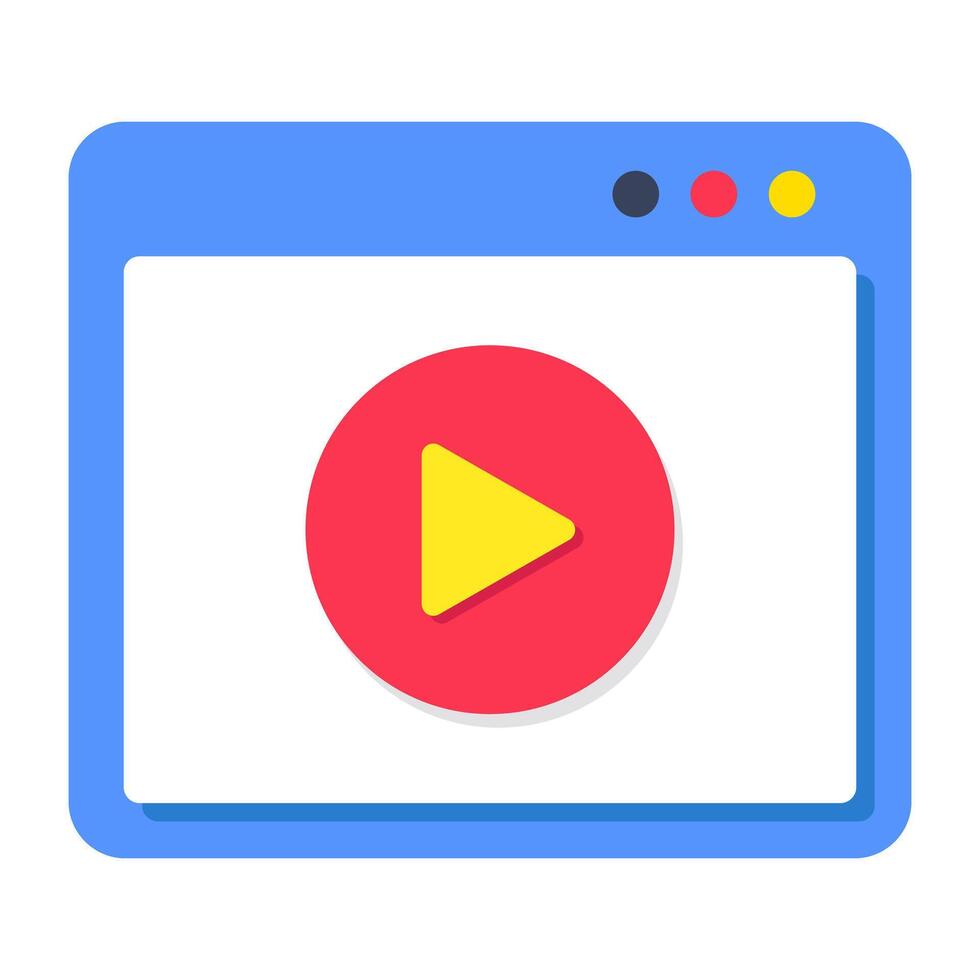 Unique design icon of play videos vector