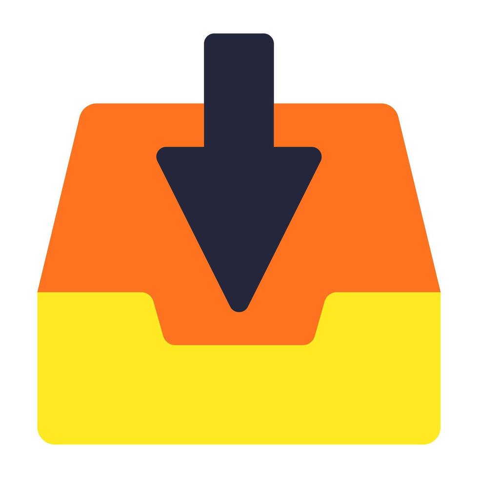 A premium download icon of inbox vector