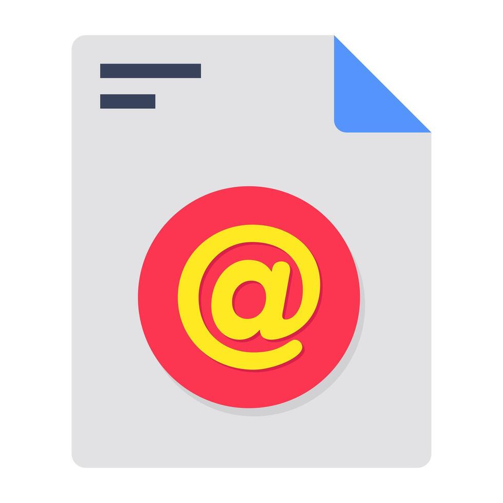 Editable design icon of email file vector