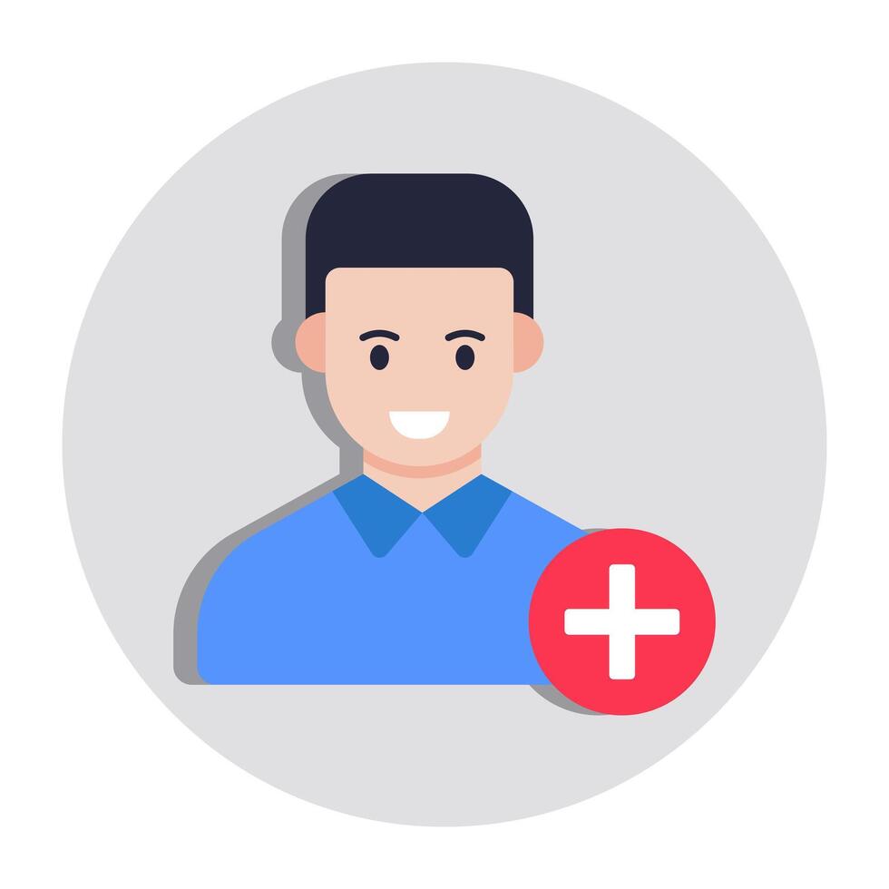 Modern design icon of add profile vector