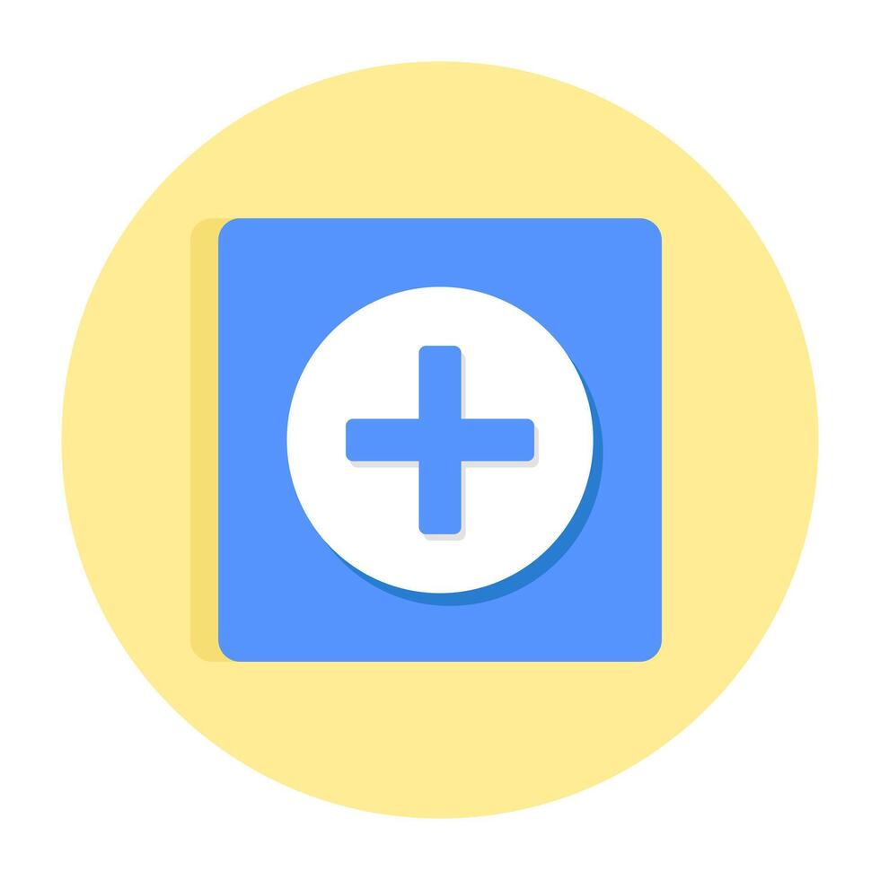 A unique design icon of plus sign vector