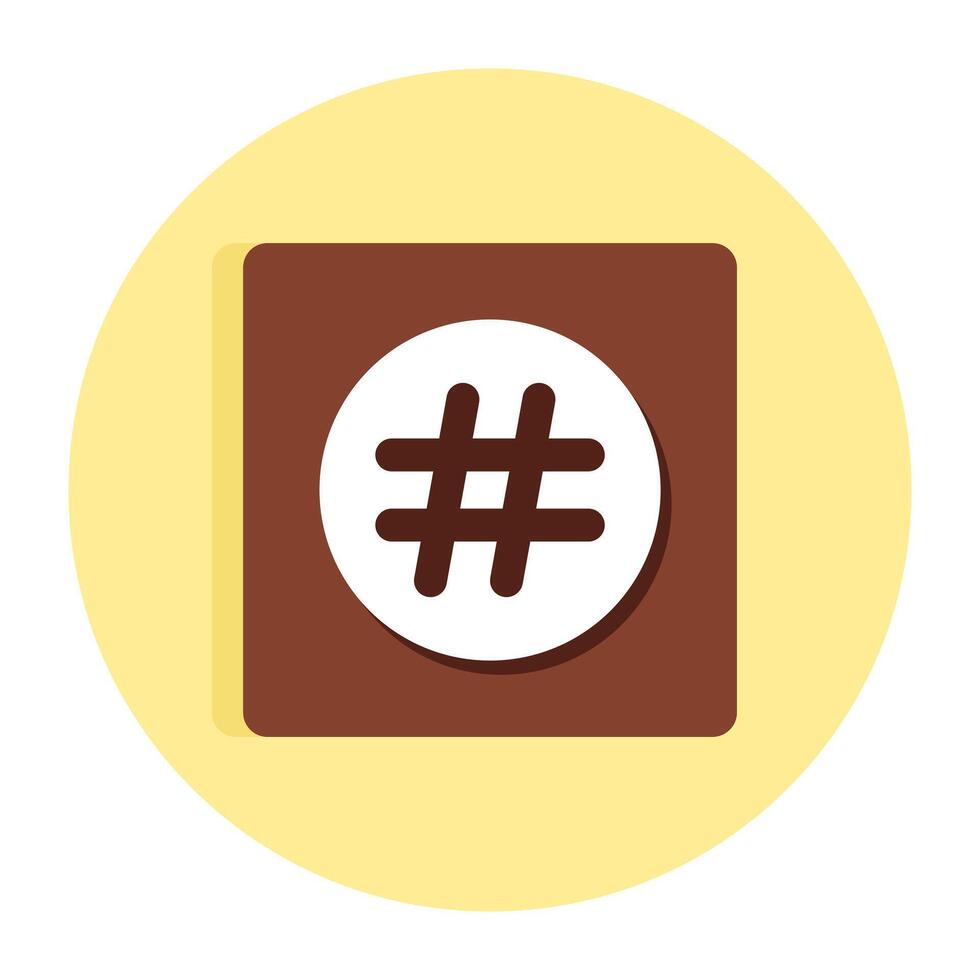 Trendy design icon of hashtag vector