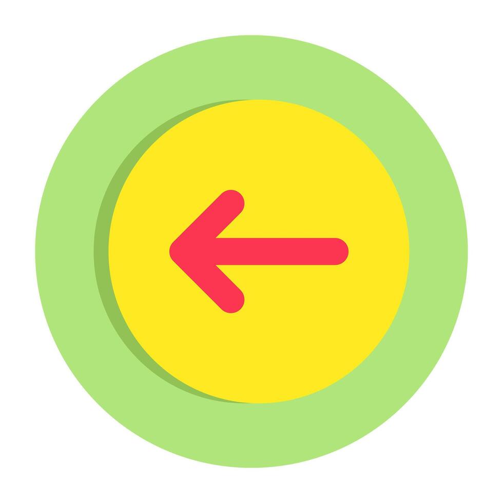 Modern style icon of left arrow vector