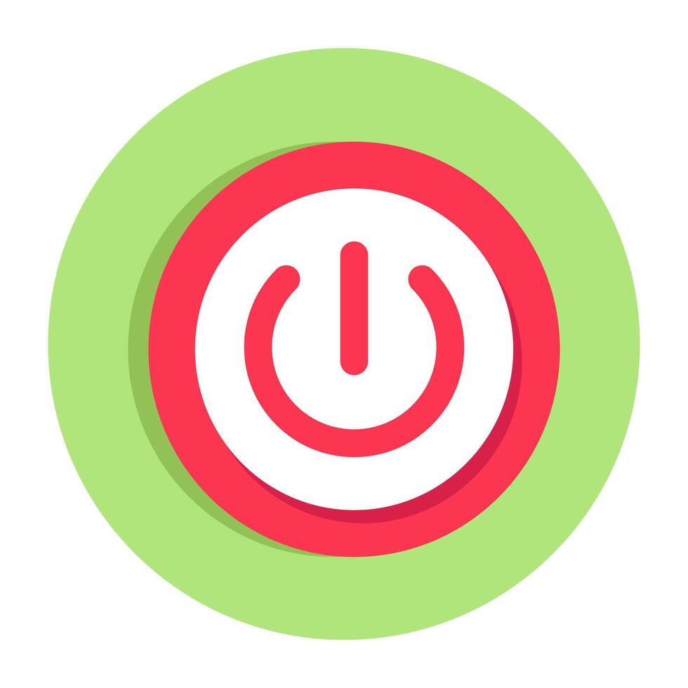 An icon design of shutdown vector