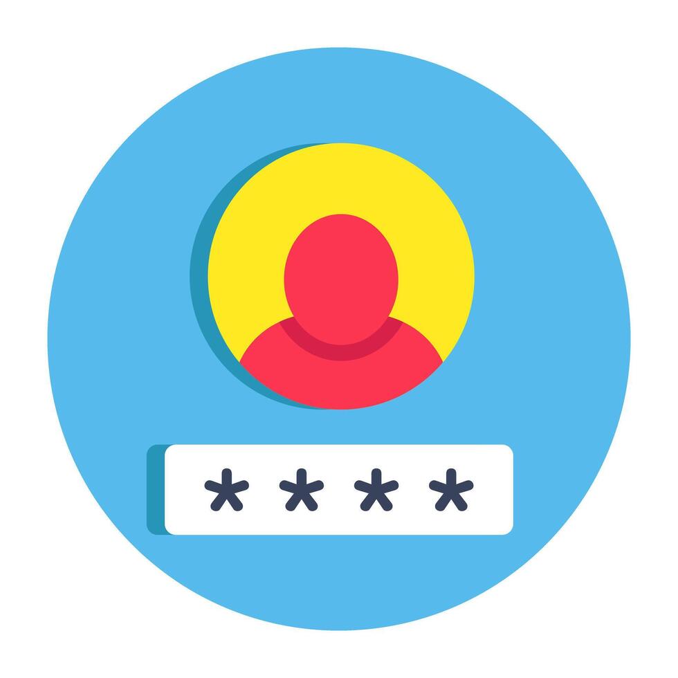 Premium download icon of secure profile vector