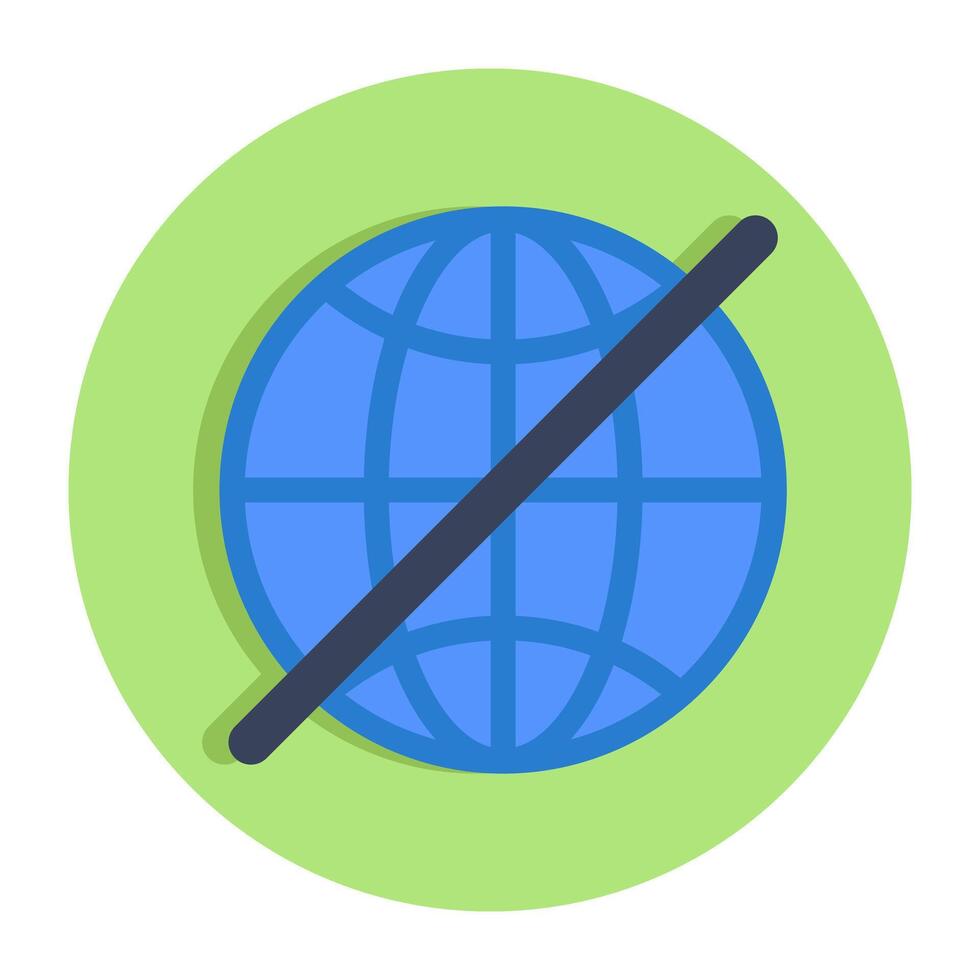 Perfect design icon of no globe vector