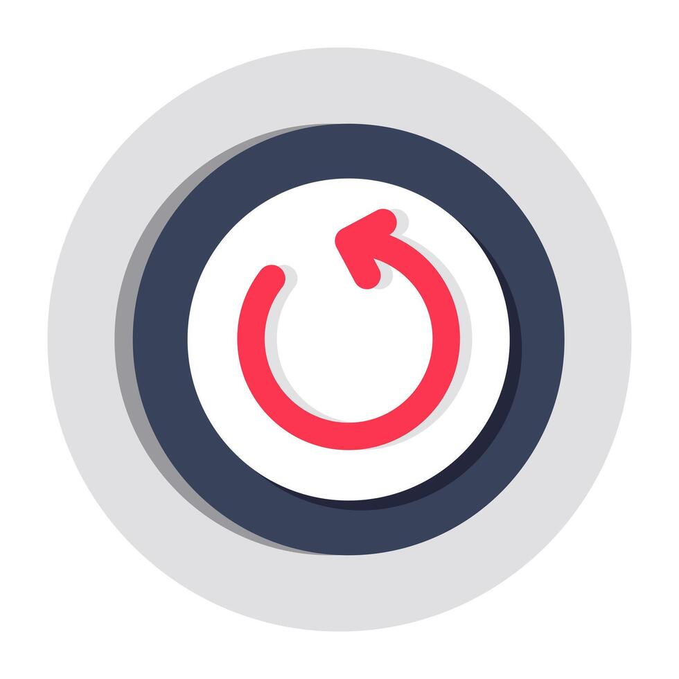A unique design icon of reload arrow vector
