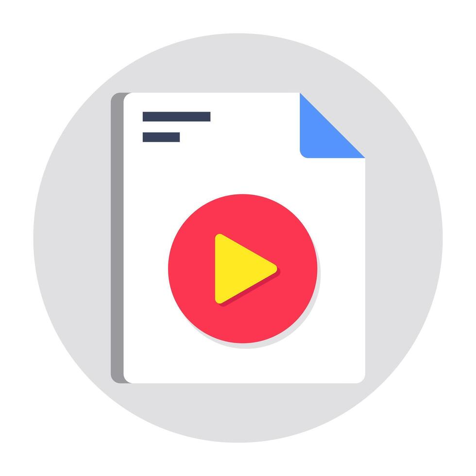 Editable design icon of mp4 file vector