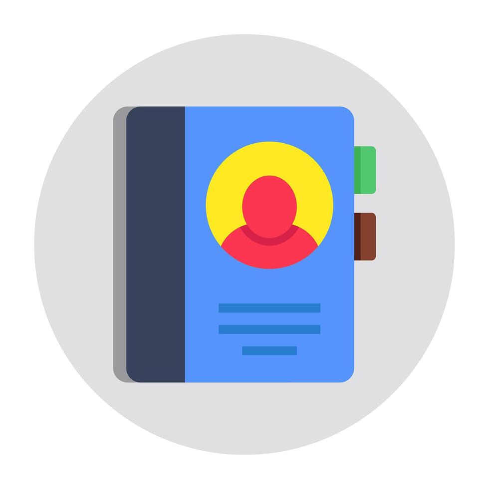Premium download icon of contact book vector