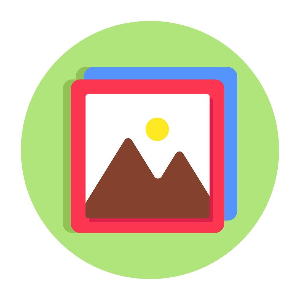 Photo icon, editable vector