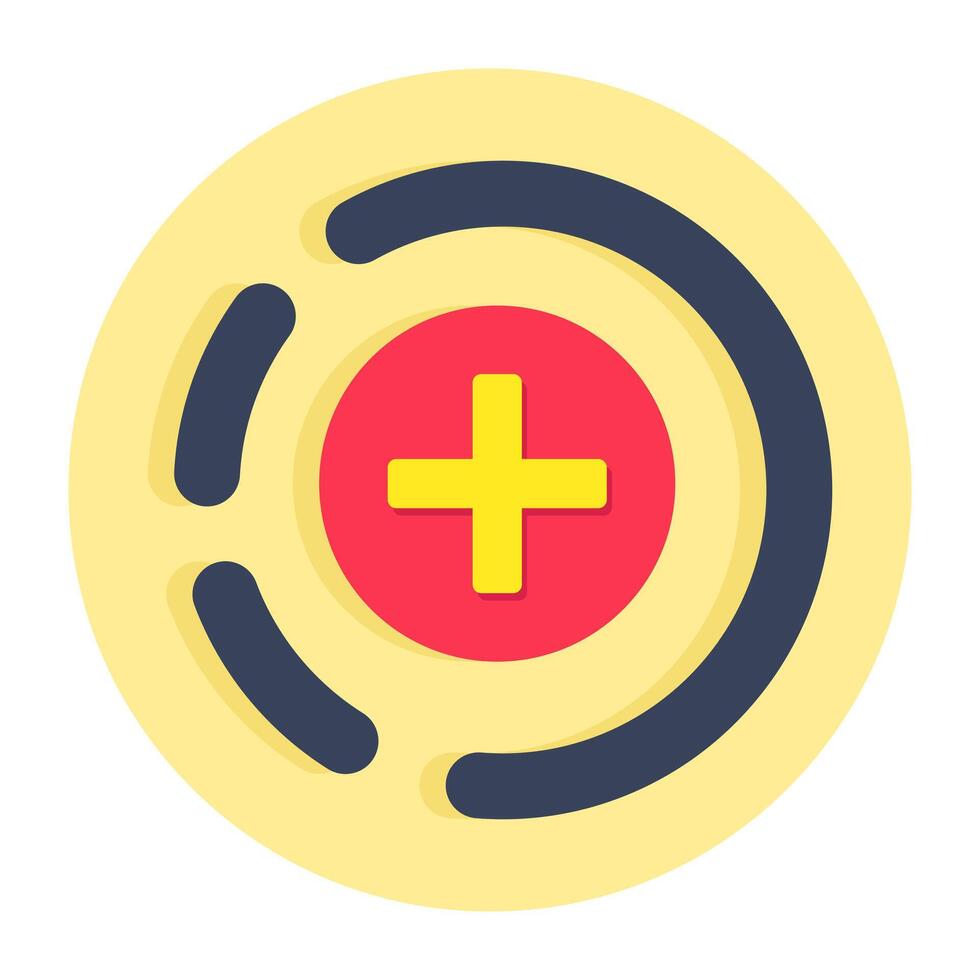 A unique design icon of plus sign vector
