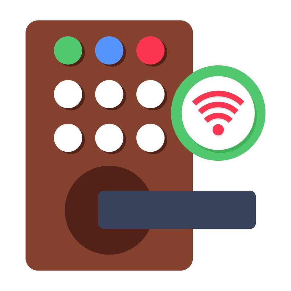 An Icon design of digital door lock vector