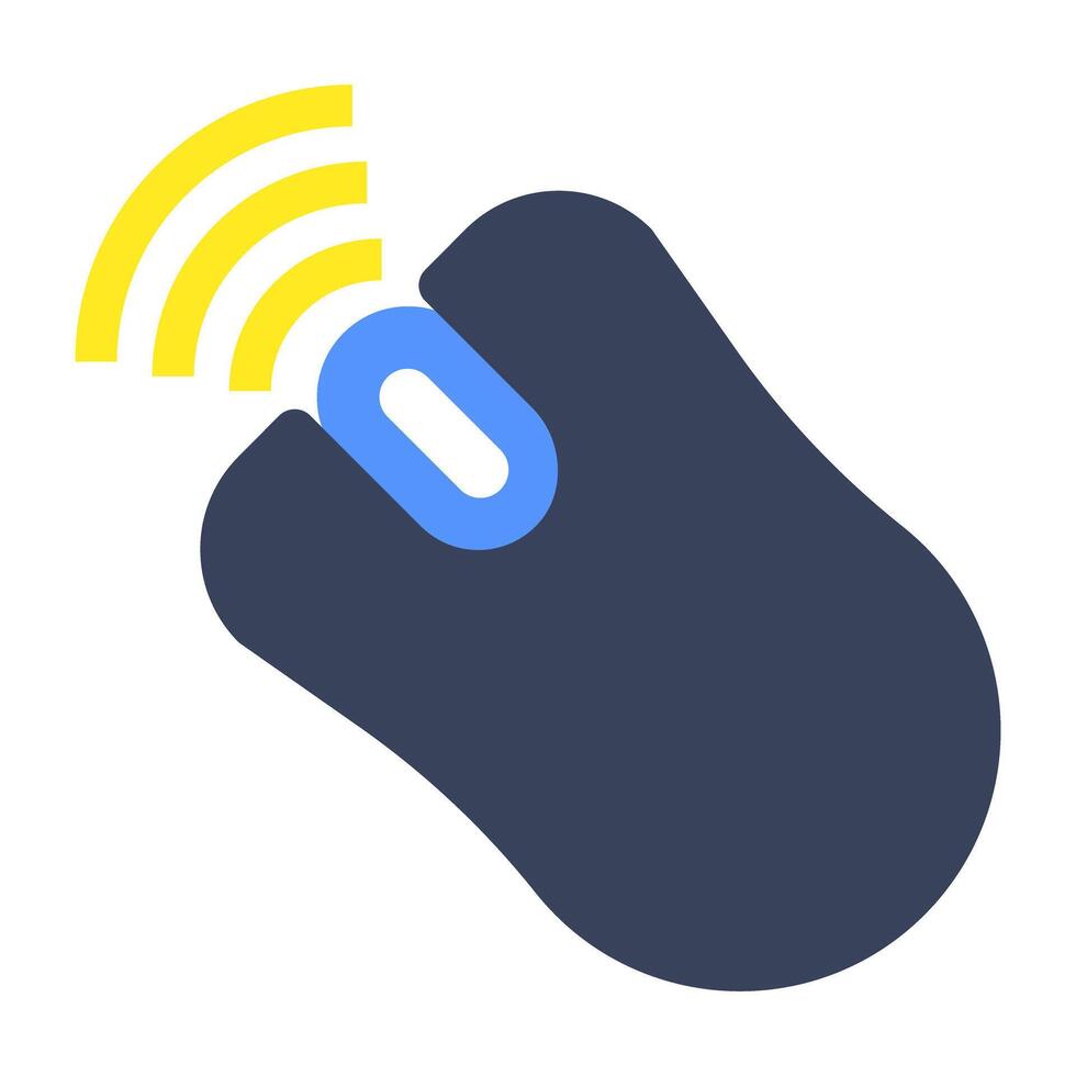 A flat design icon of smart mouse vector