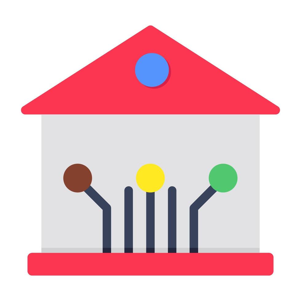 Modern design icon of home automation vector