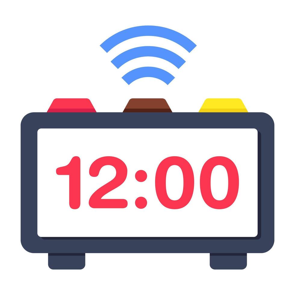 An icon design of smart clock vector
