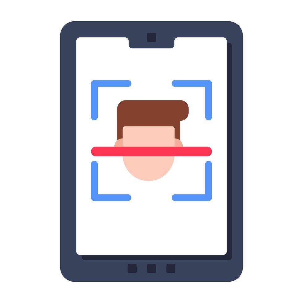 Perfect design icon of mobile face scan vector
