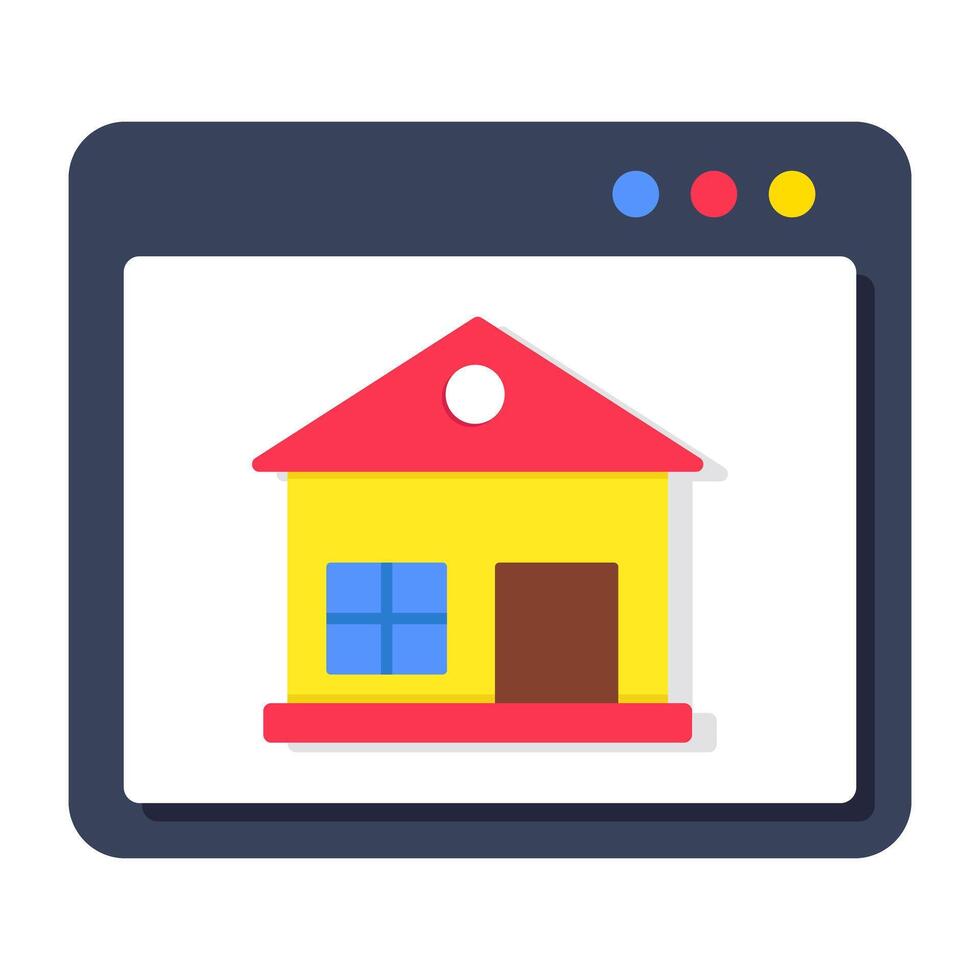 Premium design icon of web home vector