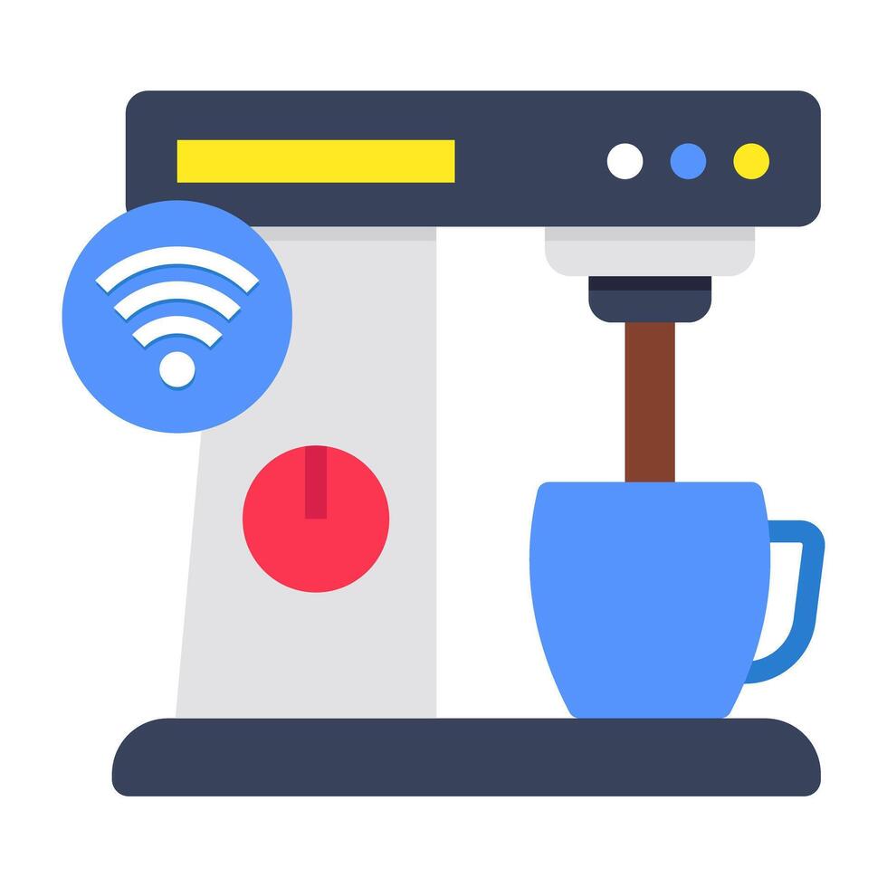 Creative design icon of smart coffee machine vector