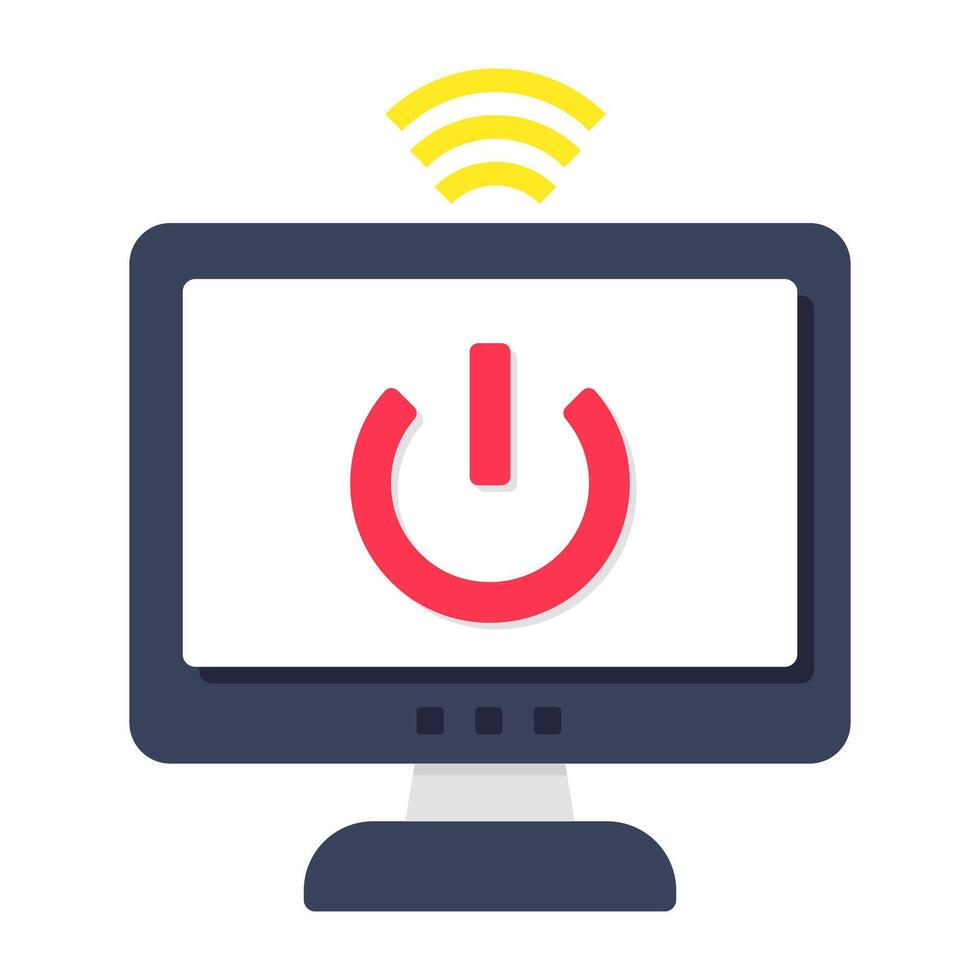 Creative design icon of smart lcd turn off vector