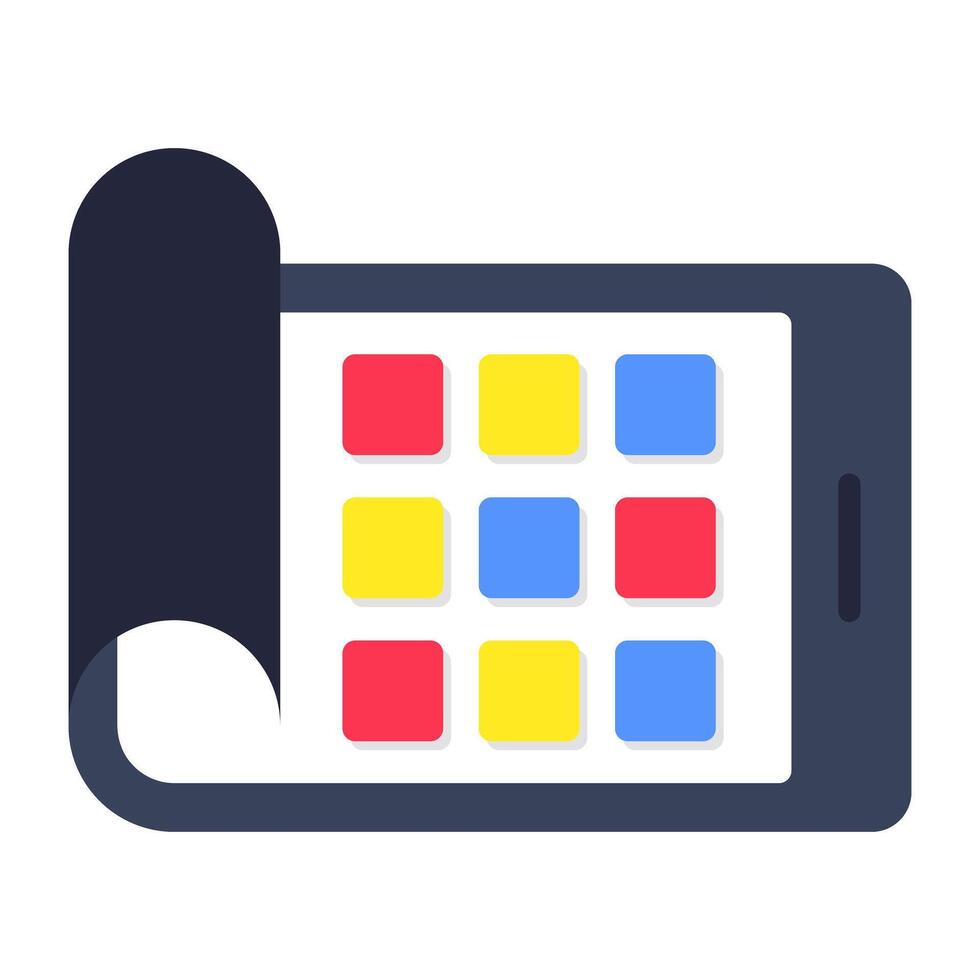 A trendy design icon of mobile layout vector