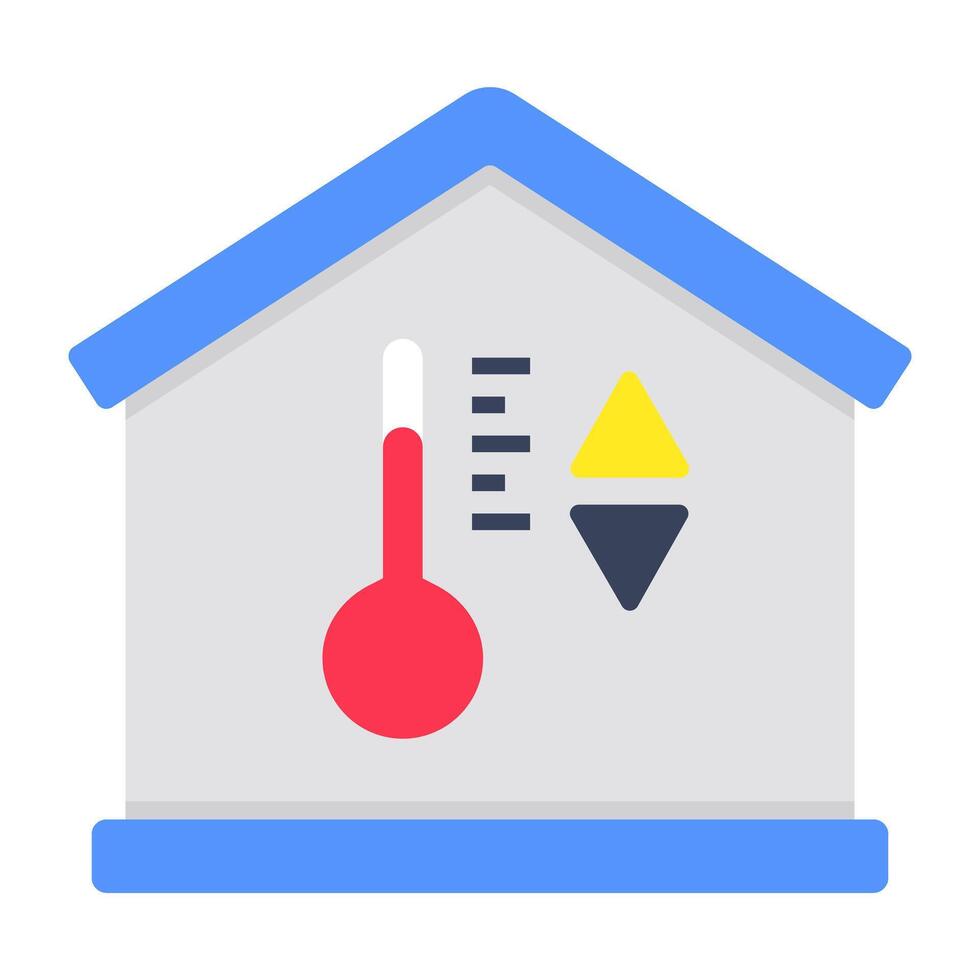A colored design icon of house Temperature vector