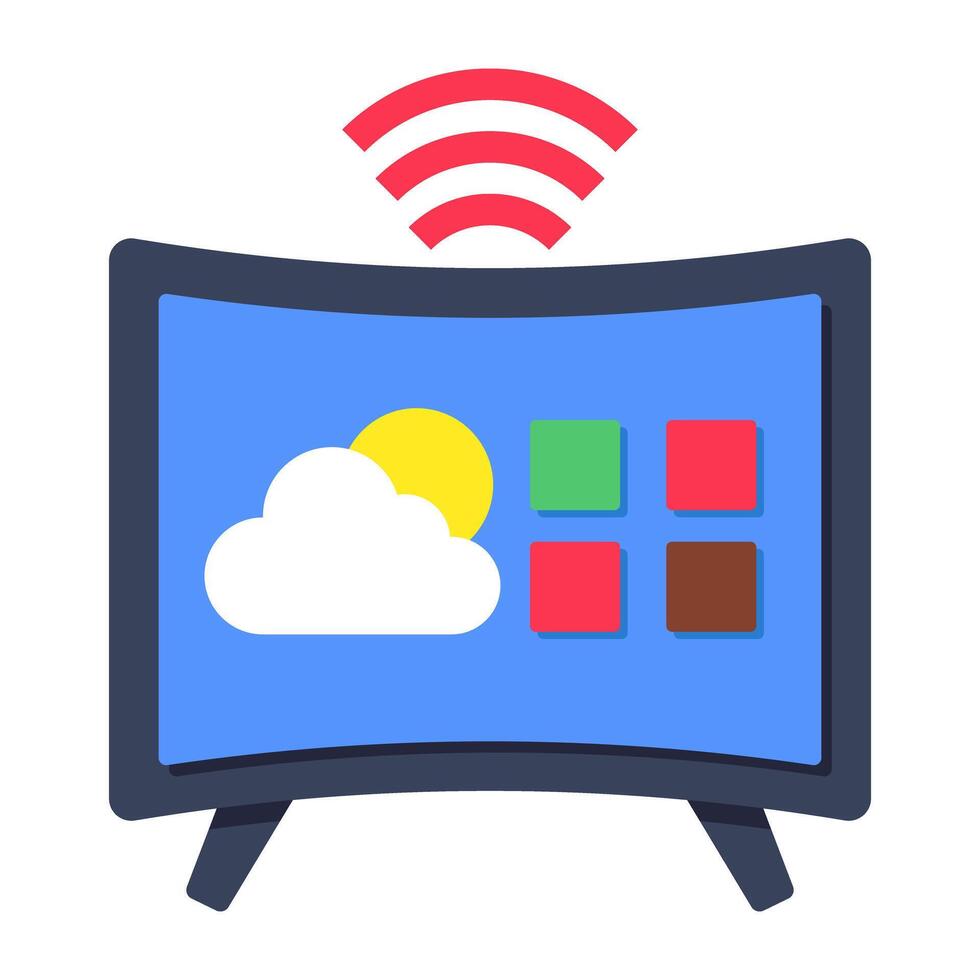 A beautiful design icon of smart lcd vector
