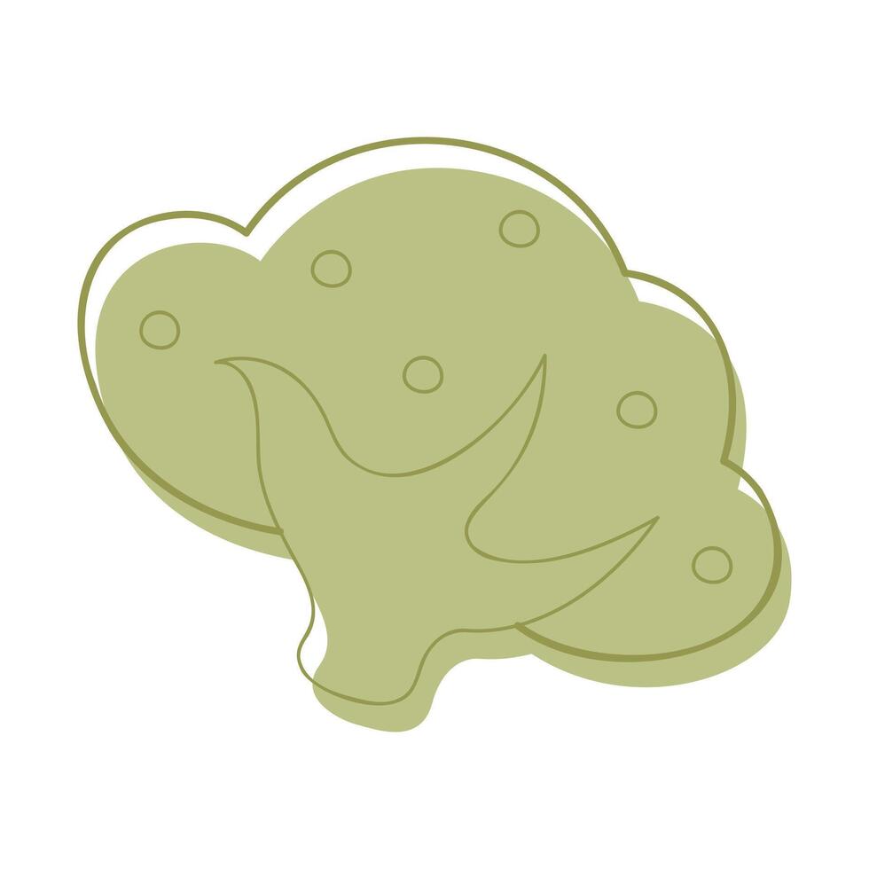 One bush color. Clip art for your projects. vector