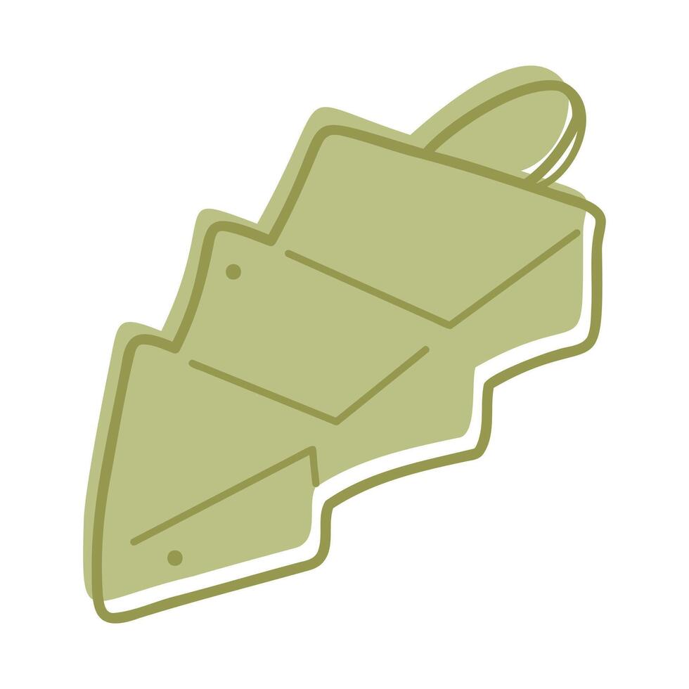 Ice cream in the shape of a fir-tree color. Clip art for your projects. vector