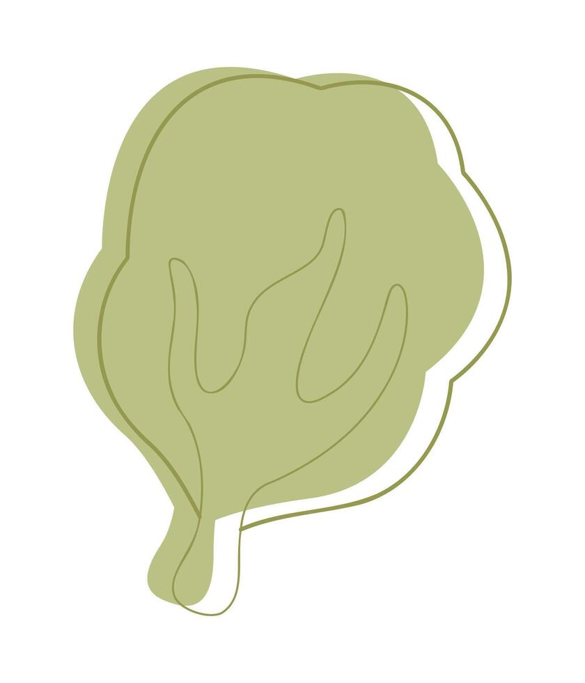 One tree color. Clip art for your projects. vector