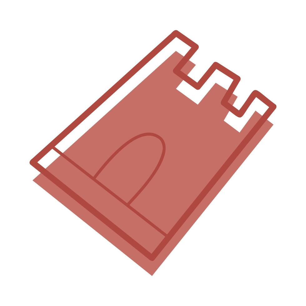 Sandbox mold in the shape of a castle color. Clip art for your projects. vector