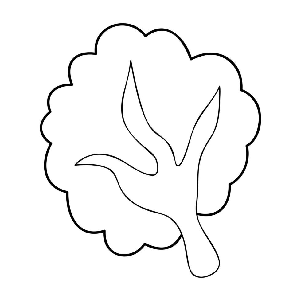 A tree in black outline. Clip art for your projects. vector
