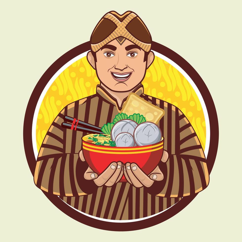 Traditional Javanese noodles vector