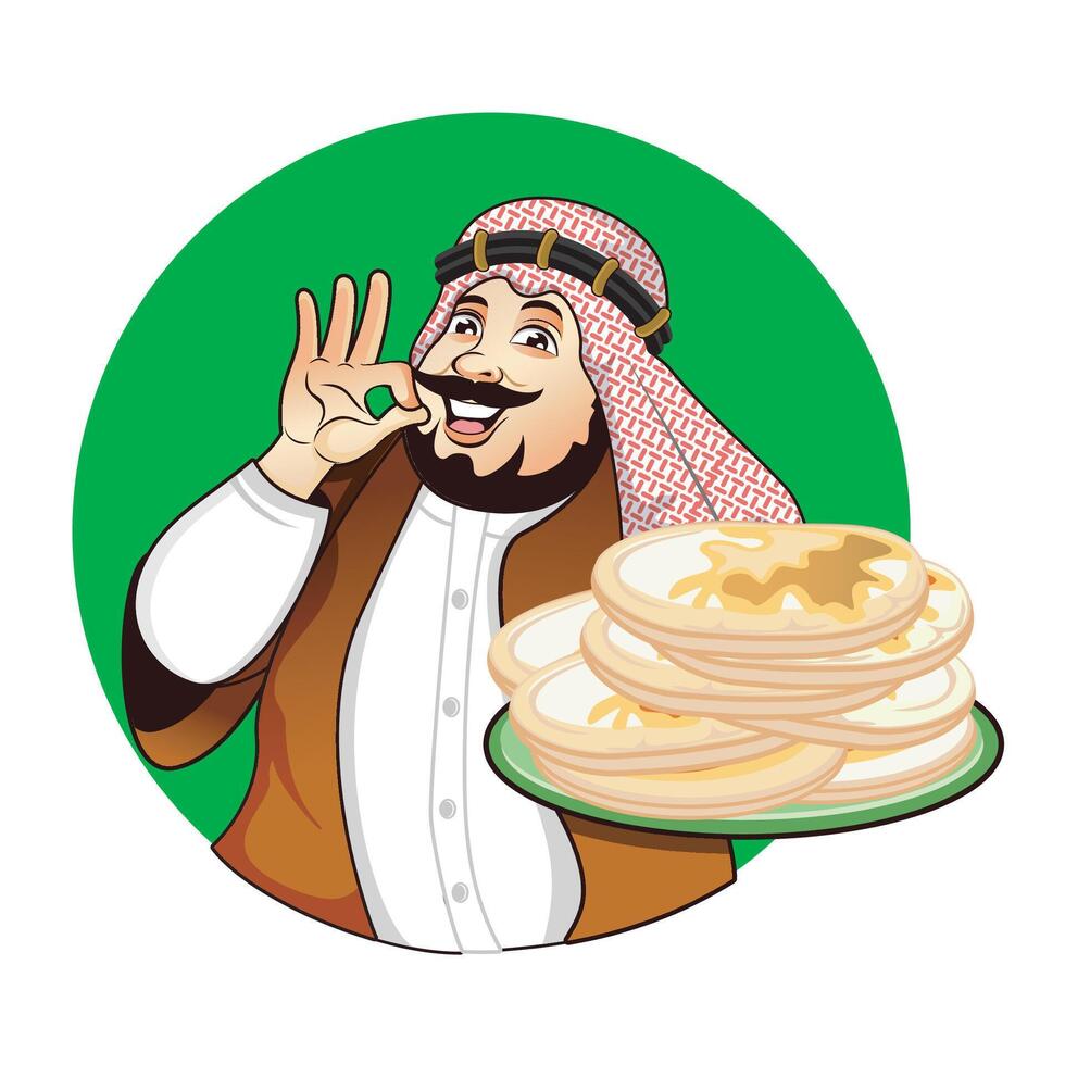 Delicious Pita bread vector