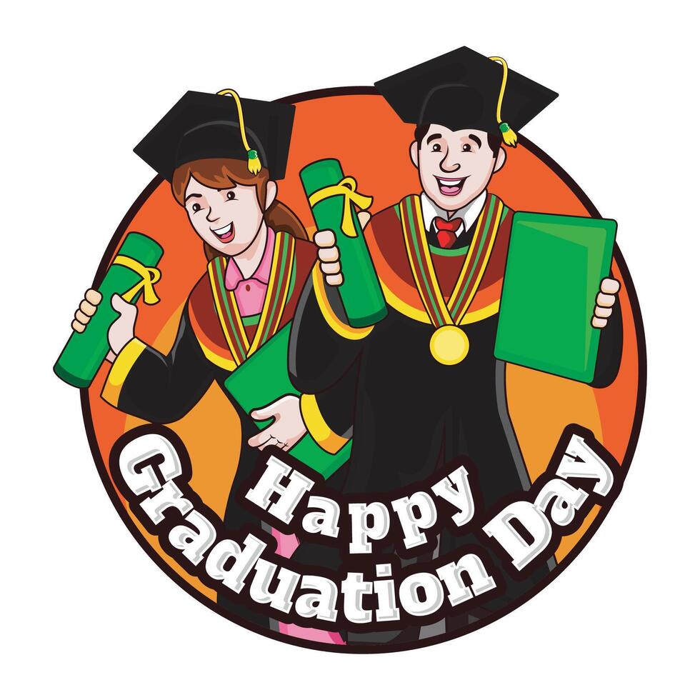 Happy Graduation day vector