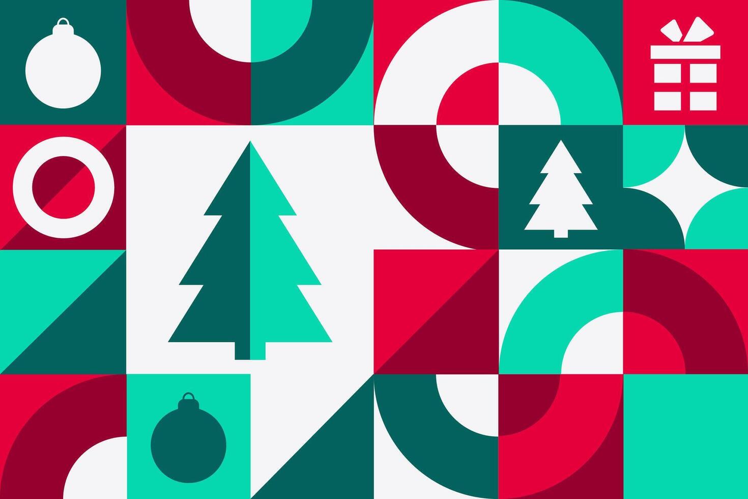 Merry Christmas and Happy New Year. Seamless geometric pattern. Template for background, banner, card, poster. vector