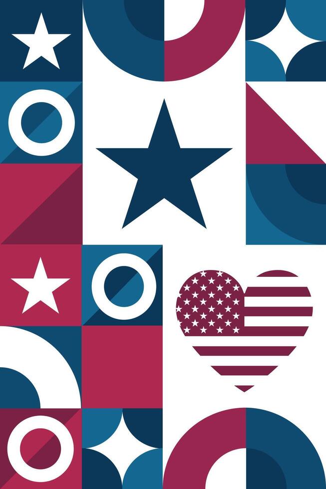 November is Military Family Appreciation Month. Seamless geometric pattern. Template for background, banner, card, poster. vector