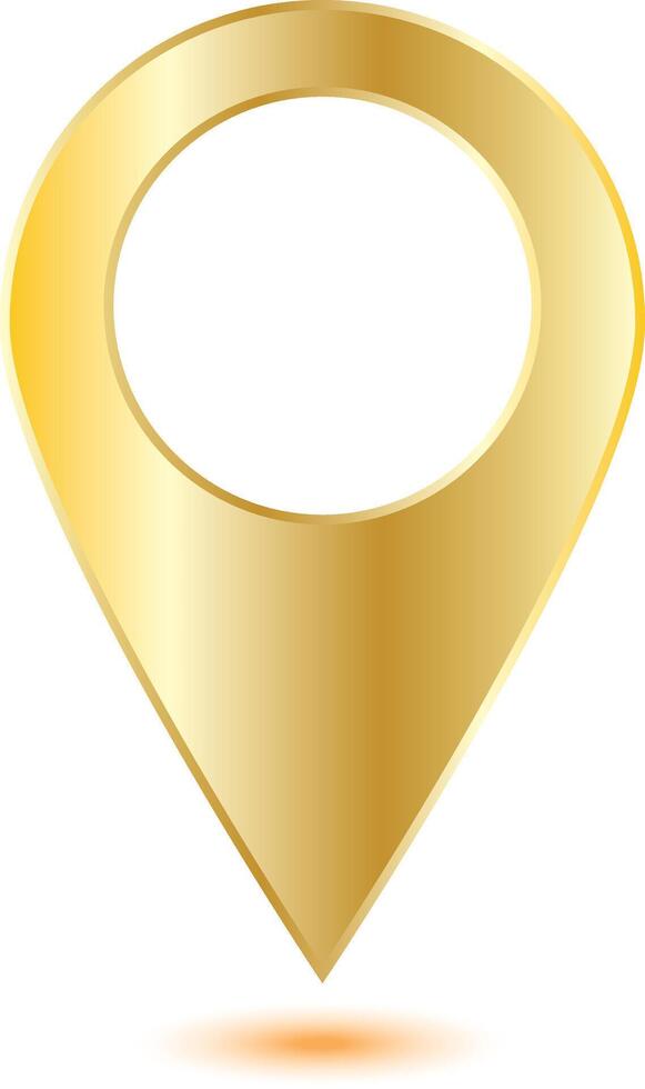 Gold Pin Map vector