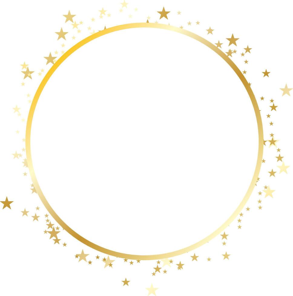 gold star frame vector